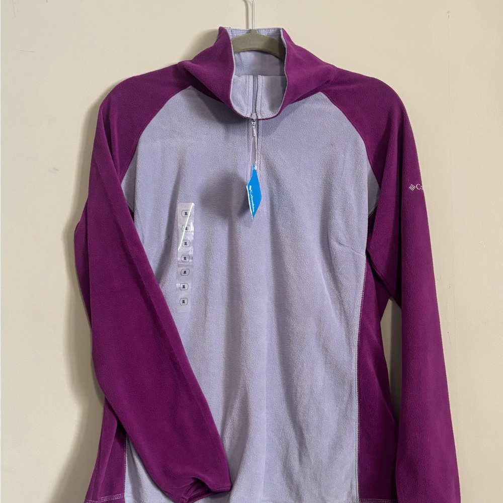 Columbia Magenta and Light Gray Pullover NWT